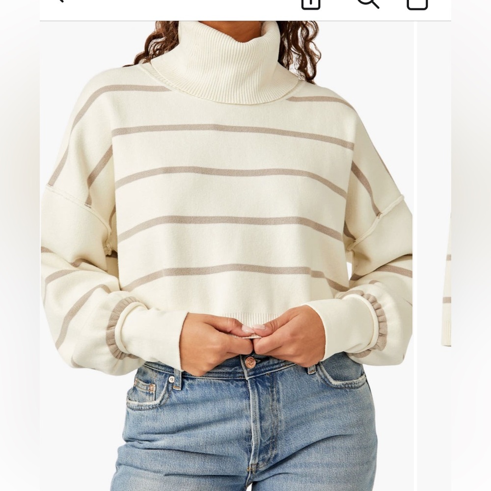 Free People Paulie Stripe Turtleneck Sweater